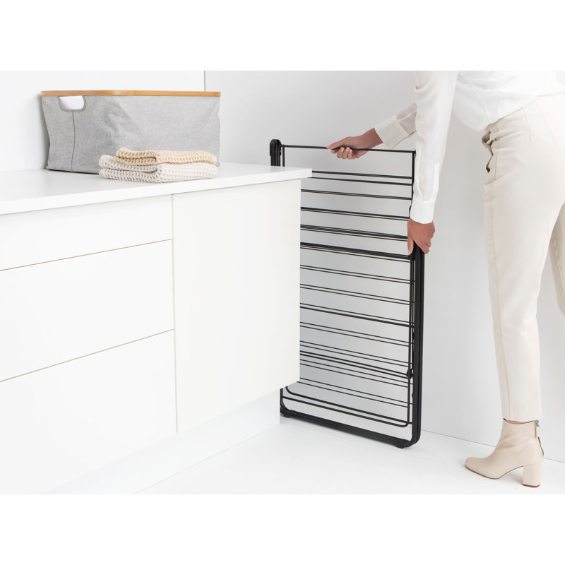 Brabantia Hangon 25 m Folding Drying Rack, Black