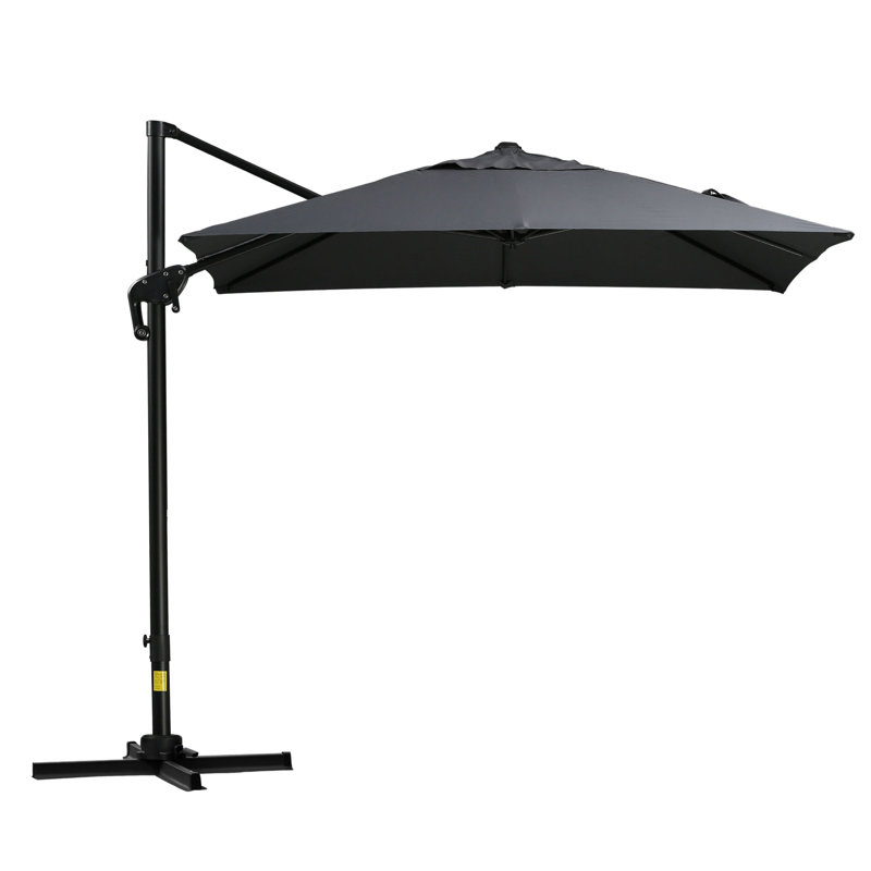 Parasol de marché 8 pi Atavion, Gris charbon