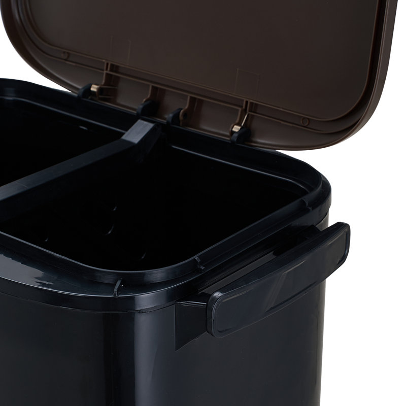 PP Manual Lift Waste Bin - 4L, Black