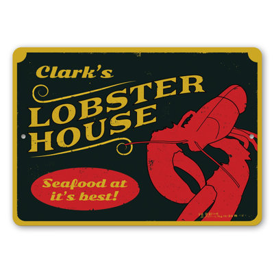 Lobster Metal Sign