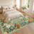 6'x9' Floral Wreath Area Rug, Washable Non Slip Non Shedding Low Pile Stain Resistant Foldable Soft Carpet for Entryway Kitchen Bathroom Green-1013894709-1013894707
