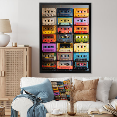 Poltimore Cassette Tapes Nostalgic Grooves III, reproduction d'art sur toile