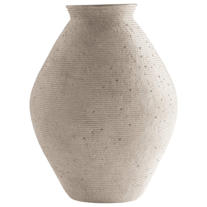 Polyresin Table Vase, 17" H x 13" W x 13" D, White
