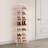 8 Tiers Tall Rectangular Acrylic Floorstanding Shoe Rack Shoe Storage Shelf For Entryway Pink Clear-20439786