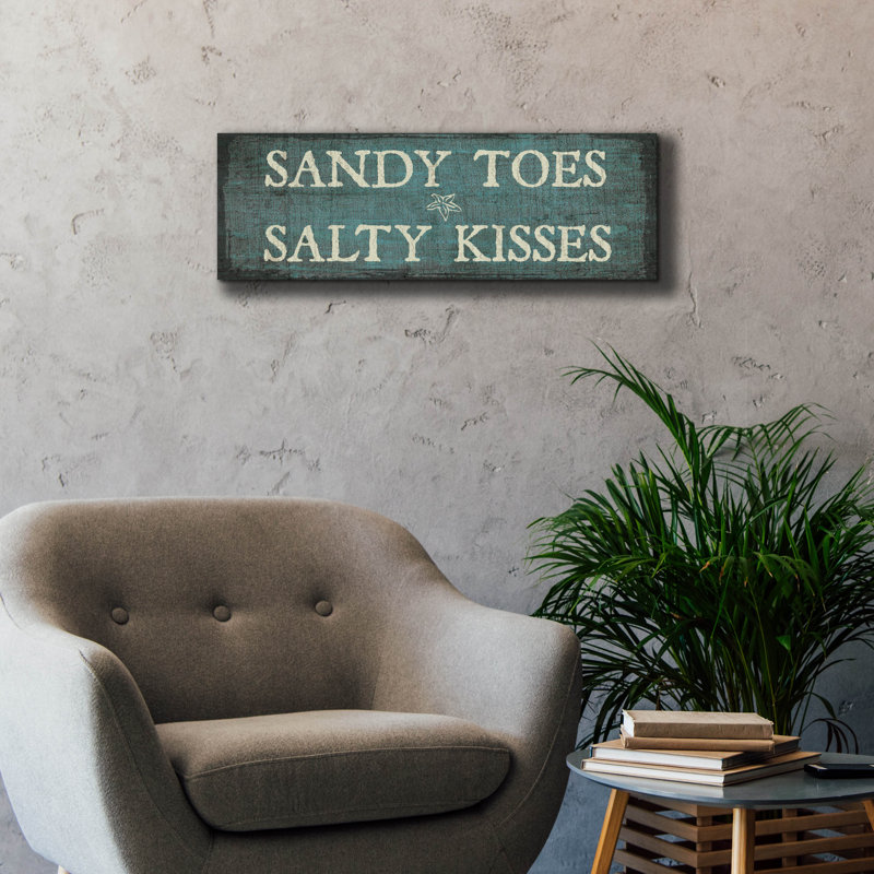 'Sandy Toes' by Erin Clark Canvas Wall Art, 12" H x 36" W x 0.75" D
