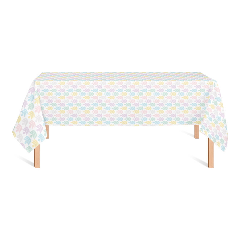 Geometric Cotton Blend Easter Tablecloth