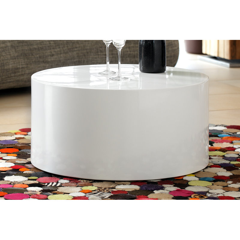 Artur Drum Coffee Table, White