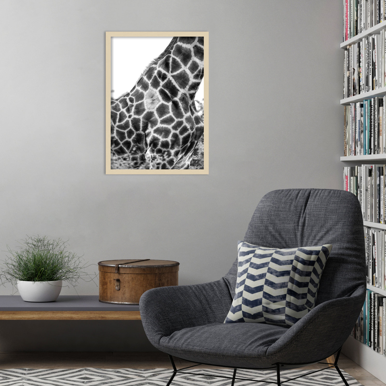 Rochellt "Super Safari No. 3 Giraffe" Print, Brown, 25" H x 18" W