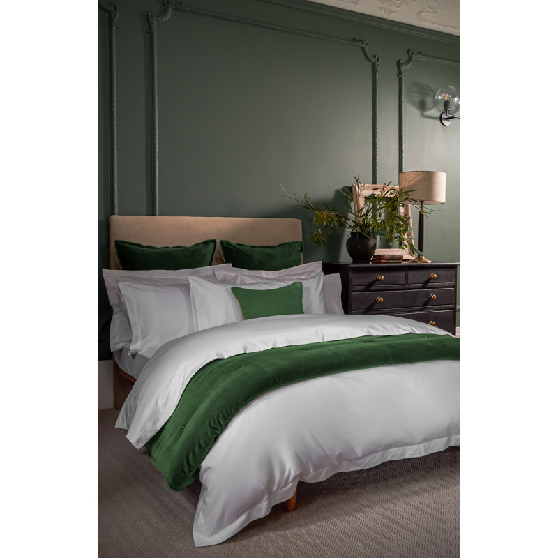 Premium Sateen Duvet Cover Set, King Duvet Cover + 2 Standard Pillowcases, White