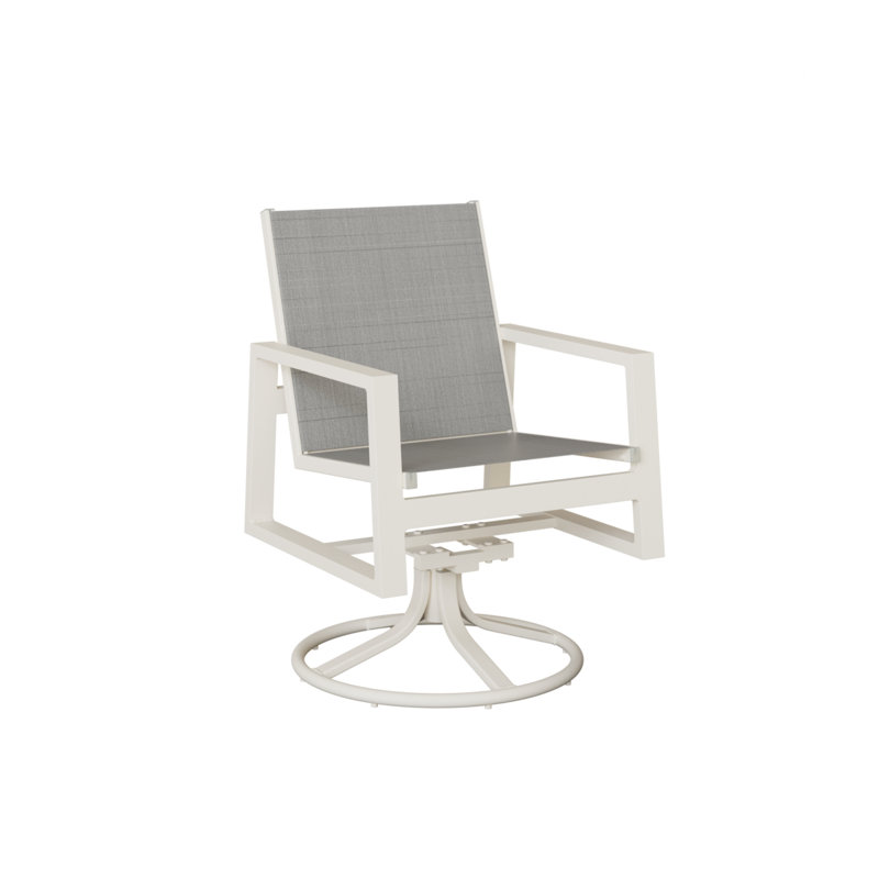 Chaise berçante pivotante berçante Vida de Berlin Gardens, Charm platine, Blanc mat