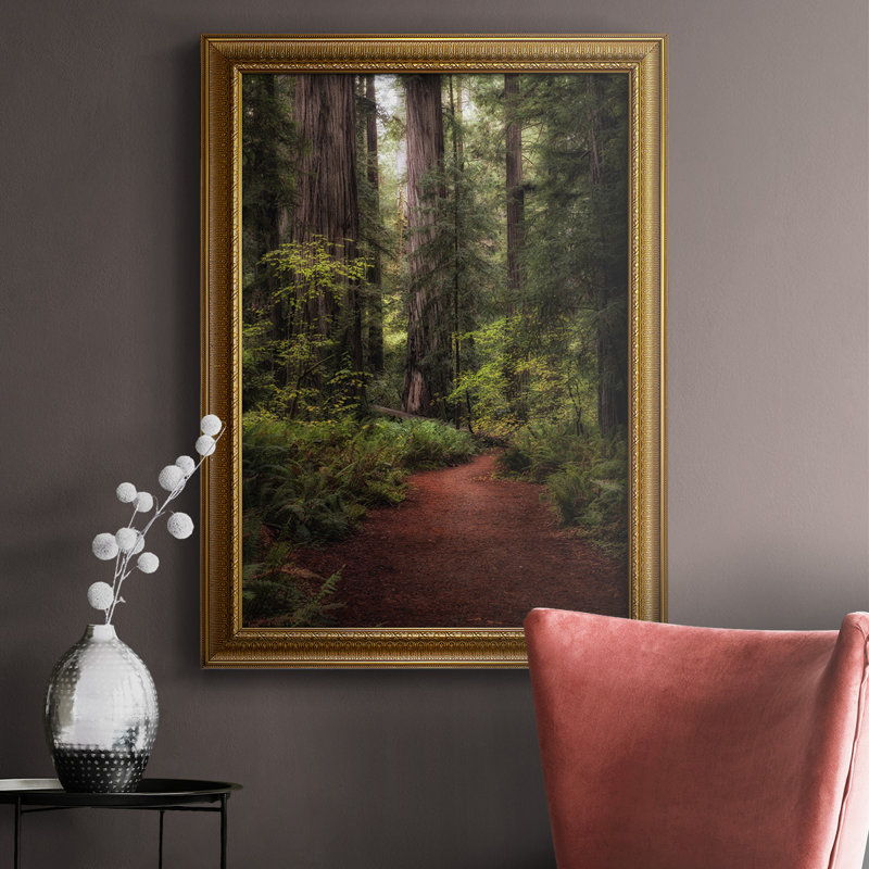 «Forest Path I», toile encadrée de qualité supérieure - prête à être accrochée, H 20 po x l 16 po x P 2,5 po