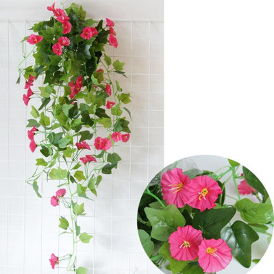Simulation de fleurs artificielles, rotin, plante artificielle, suspension murale, gloire du matin, mariage de fleurs, décoration