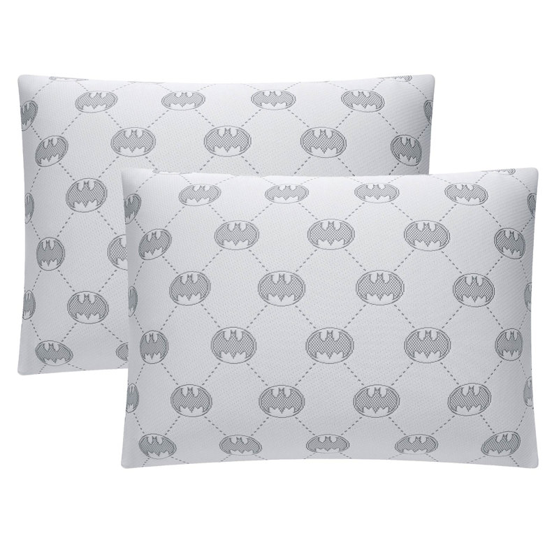 Ensemble de 2 coussins de lit Batman, coussins décoratifs en tricot avec motif de chauve-souris, bourre en polyester doux, 20 po x 26 po