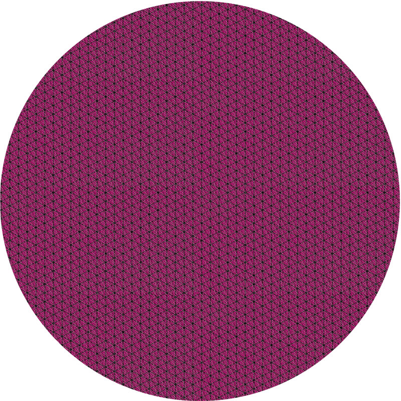 Tapis décoratif rose foncé à motif géométrique riggio, Rond 7 pi