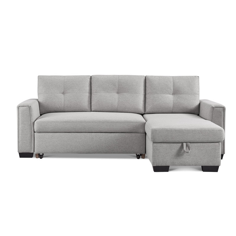 Moomal 91.7'' Upholstered Sofa, Polyester Blend Light Gray