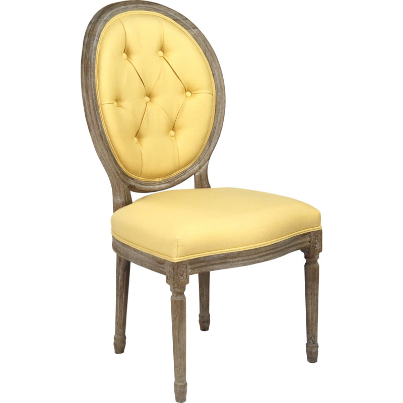 Arvidson Upholstered Dining Chair, Yellow