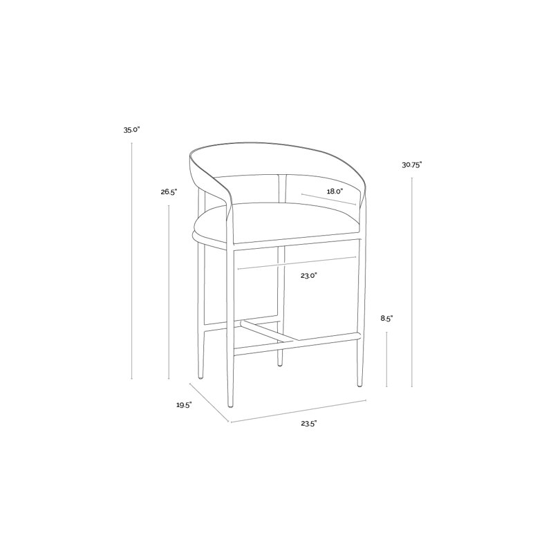 Upholstered Stool with Metal Frame