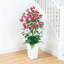 2Pack Artificial Bougainvillea Tree with Flowers, 4FT Faux Plants in Potted Indoor Bougainvillea Plant, Blooming Topiary Tree Lifelike Faux Plants for Home Porch Patio Decoration