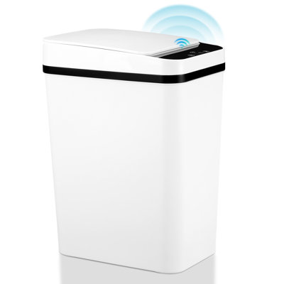 Smart Touchless Trash Can, Automatic Motion Sensor, Slim Design | Suitable For Kitchen, Bathroom, Bedroom, Rv - White