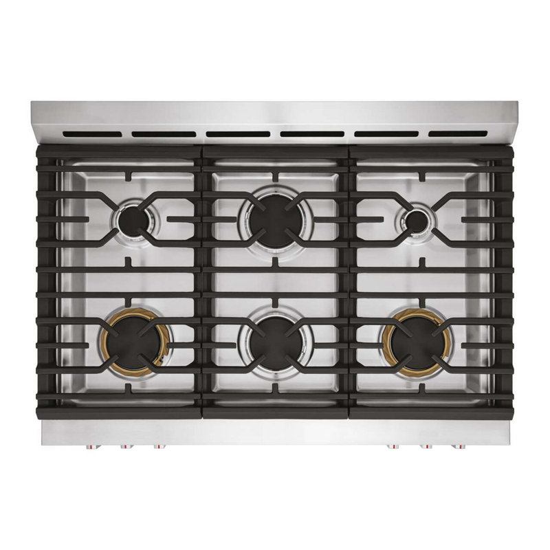 36" Stainless Steel Dual-Fuel Convection Range with Air Fry