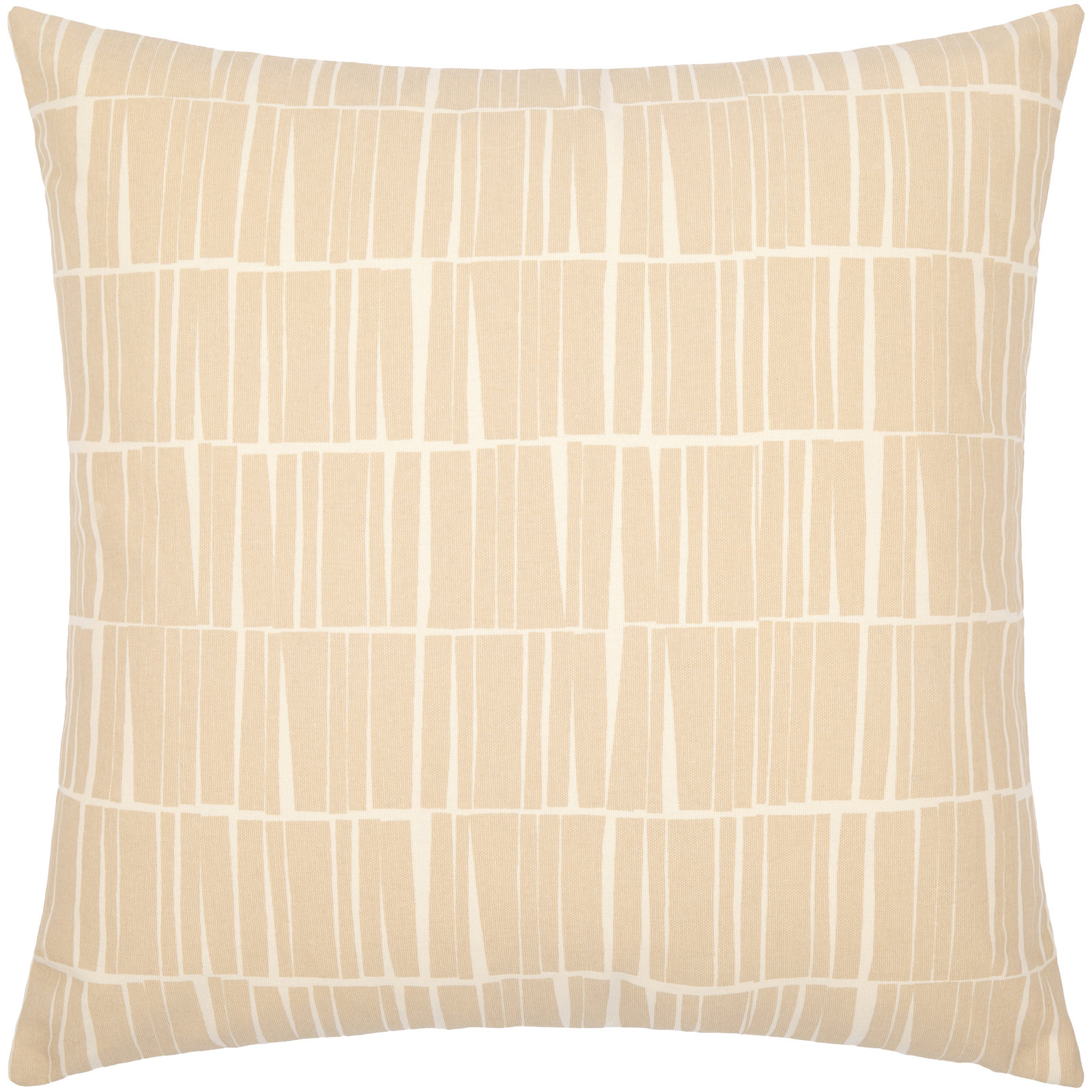 Barrone Cotton Throw Pillow, 18" x 18", Tan/Beige