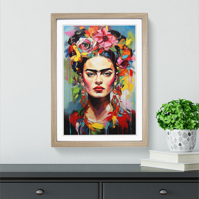 Single Picture Frame Print on Wood, Oak Framed, 34cm H x 25cm W