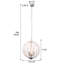 Luminaire suspendu sphérique unique à 4 lumières
