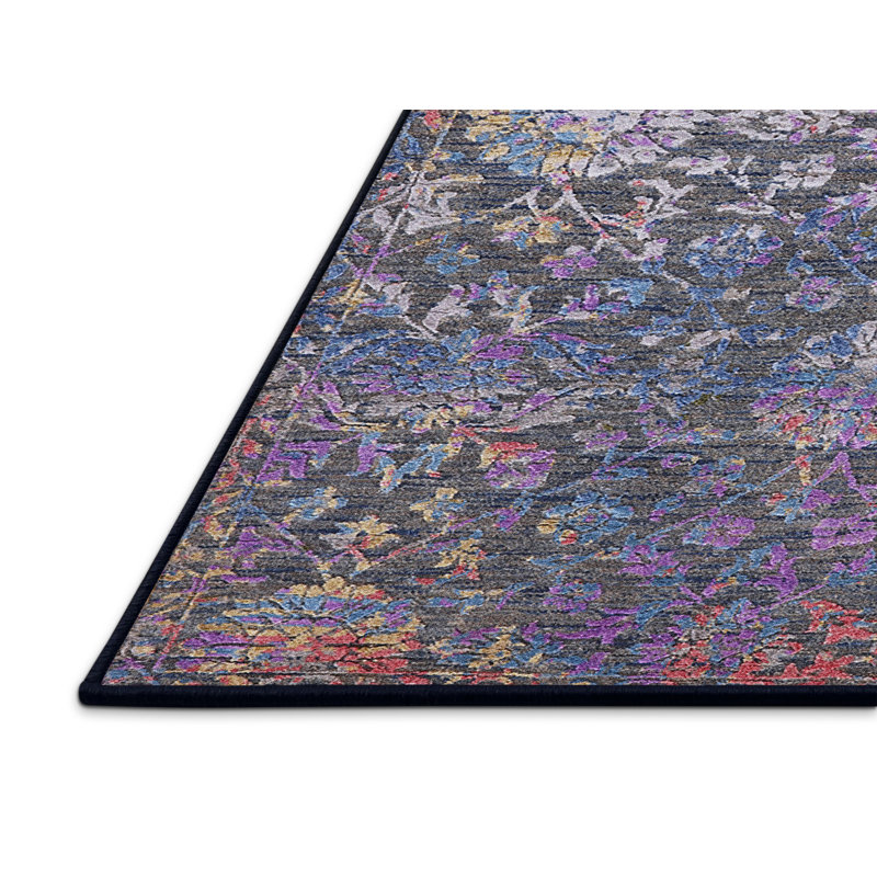 Tapis oriental mauve / rouge / gris Halchita, Rectangle 5 pi x 7 pi