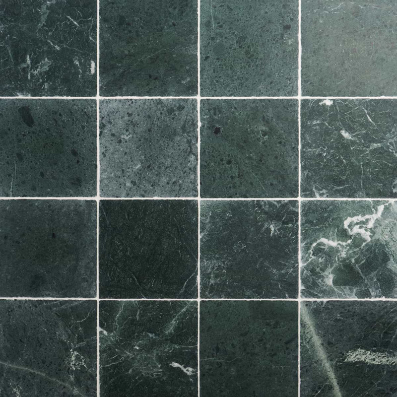 Avanti 12x12 Tumbled Marble Tile, Verde Green