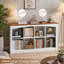 Bibliothèque cubique avec rangement, tablette de style ferme en bois MDF pour salon, bureau