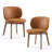 20.1" Extra Wide Upholstered Dining Chair, Side Chair with High Wingback, Armless Vanity Chair With Solid Wood Legs For Dining Living Room Vanity Office, Beige, Set of 2-1061576149-1061815308