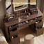 Meuble-lavabo cannelé l 53 po à 9 tiroirs avec miroir arqué à 3 lumières DEL, coiffeuse cannelée moderne à 3 côtés-1492433946