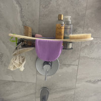 Lucine Holder for Kitchen Sink Adhesive Sponge Caddy Shower Shelf with Hooks Stick Rebrilliant