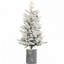 4.5FT Flocked Christmas Tree with Pot Base
