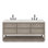 Oakman 72 In. Double Sink Carrara White Marble Countertop Bath Vanity In Grey Oak With Chrome Faucets