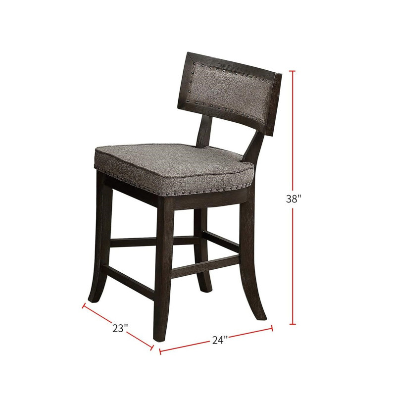 Table de salle à manger à hauteur de comptoir rustique - 5 pièces avec tablettes latérales et 4 chaises élégantes