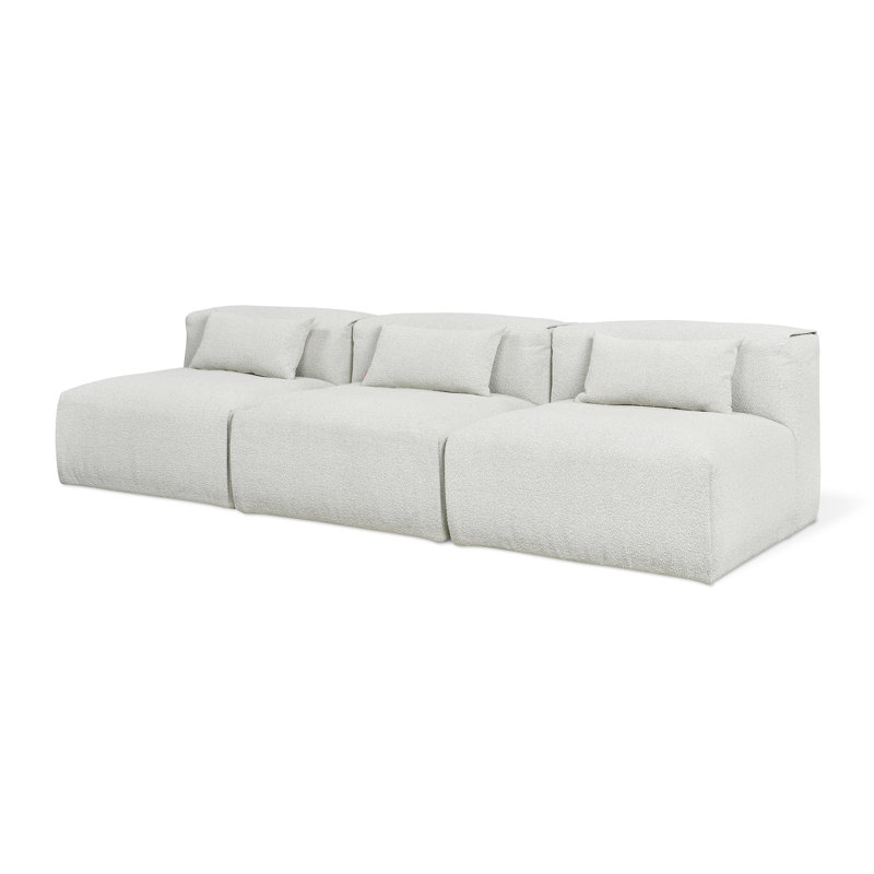 Sans accoudoirs modulaire 3 pièces Nest, Brouillard