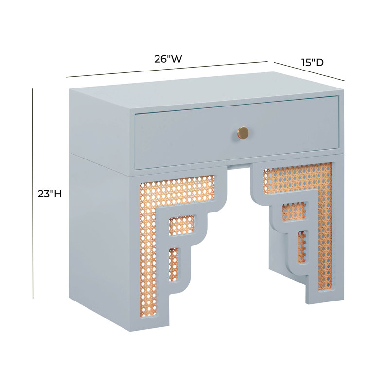 Table de chevet Berkowitz, Bleu pastel