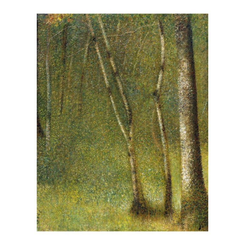 «The Forest at Pontaubert» par Georges Seurat - Estampe numérique, H 20 po x l 16 po