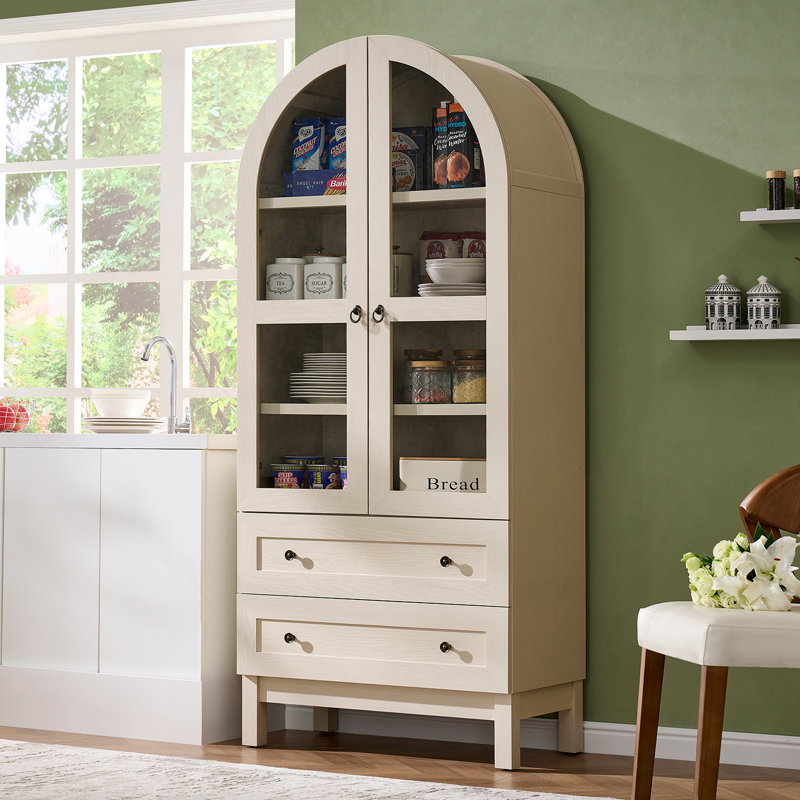Cardentey Arched Storage Cabinet, Cream