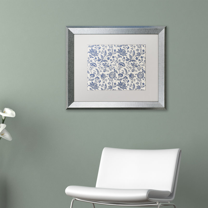 Jadaya «Toile Fabrics IX», impression encadrée, Blanc, H 16 po x l 20 po x P 0,5 po, Toile avec cadre argenté