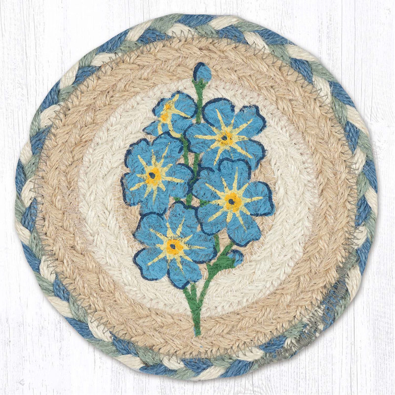  Protecteur de surface 7 po Forget Me Not Round Coaster