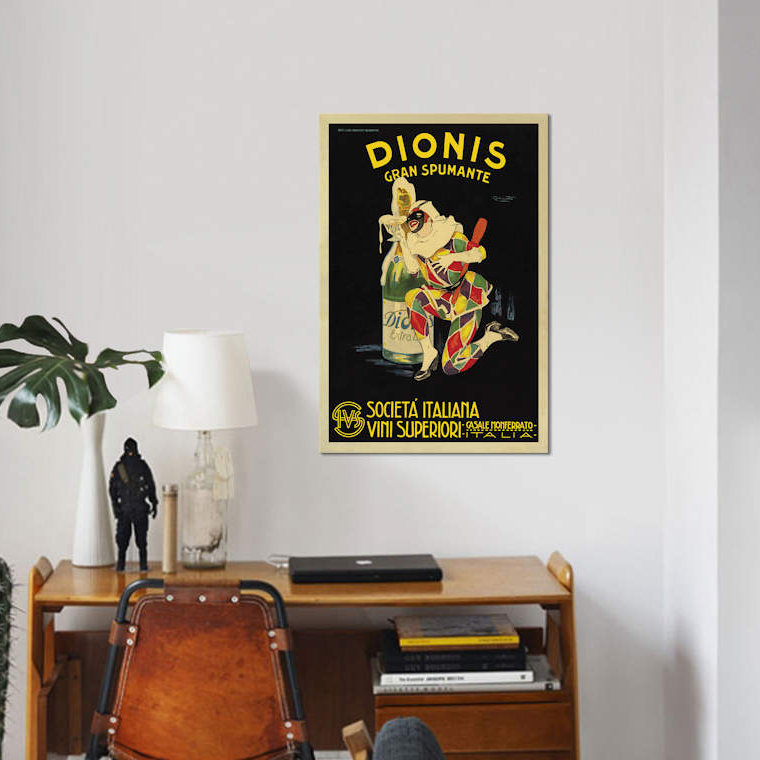 « dionis, 1925 ca » par plinio codognato, impression sur toile, H 12 po x l 8 po x P 0,75 po, Pas de tapis, Toile tendue