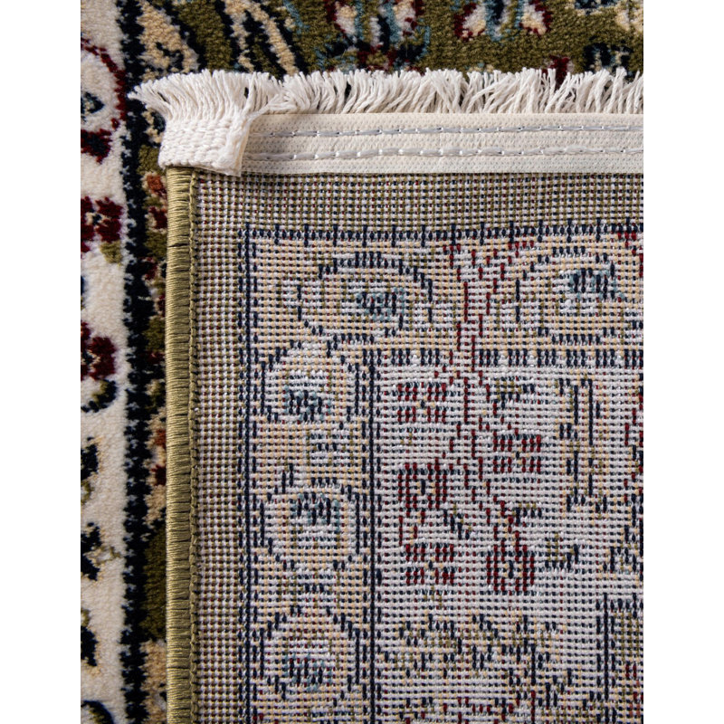Tapis vert / ivoire Jackson, Rectangle 10 pi x 14 pi 1 po, Green