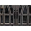 Armoire de rangement murale rétro avec portes découpées, design rustique en bois pour diverses pièces-1525780593