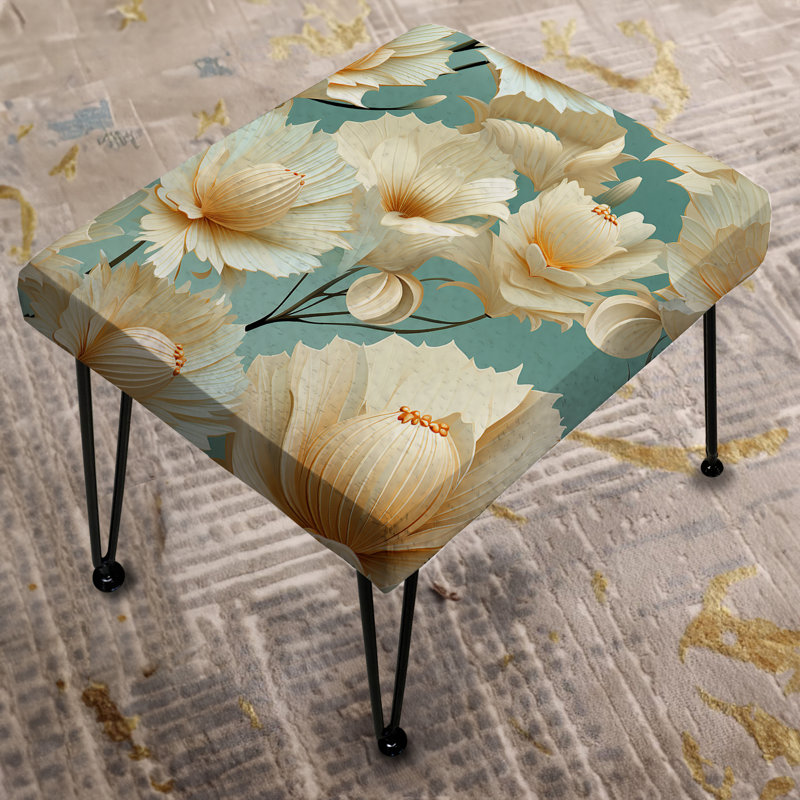 Seashell Harmony - motif tropical - repose-pieds rectangulaire tropical