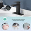 Robinet de salle de bain à poignée simple en acier inoxydable-103539563