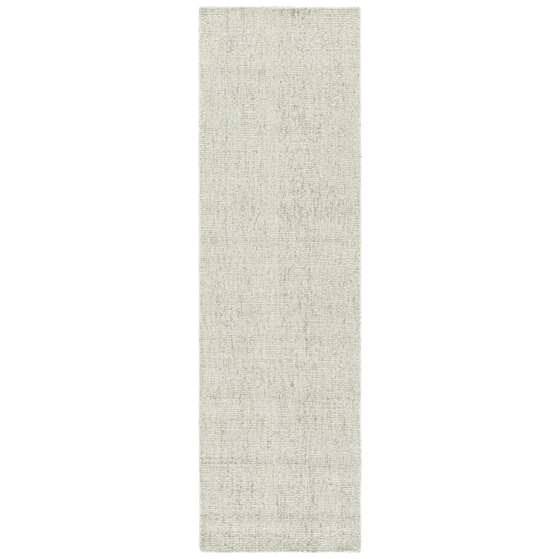 Abstract Hand Tufted Wool; Cotton Solid Color Indoor Rug, 2'-3" x 8'-0" Runner