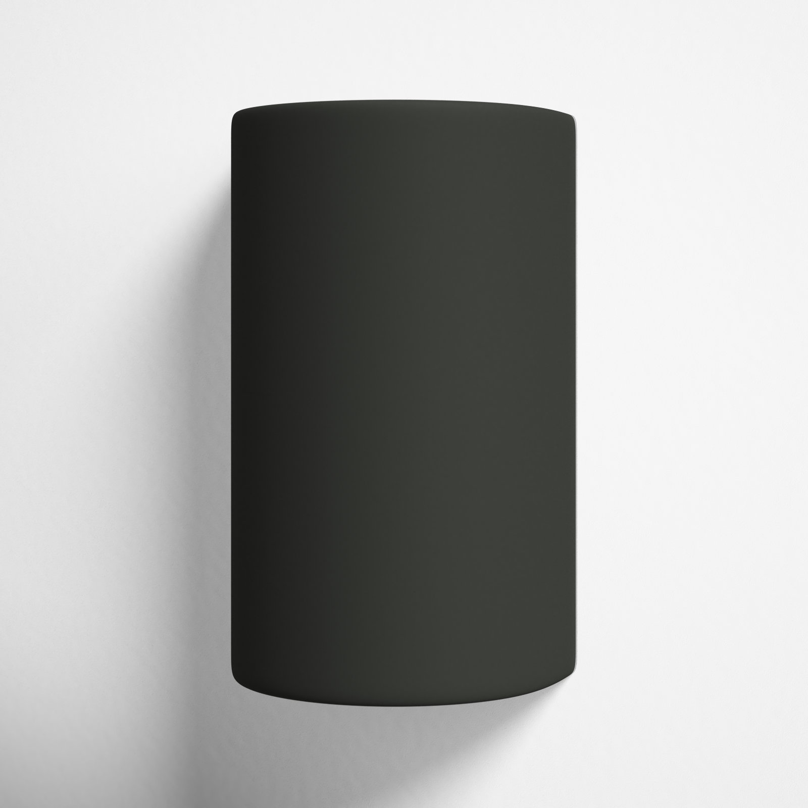 Pacursa Ceramic Dimmable Flush Mounted Sconce, 9.5" H x 5.75" W x 4.5" D, Carbon Matte Black, Incandescent (Not included)