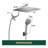 Adjustable 12" High Pressure Dual Shower Head with 9-Spray Handheld Shower